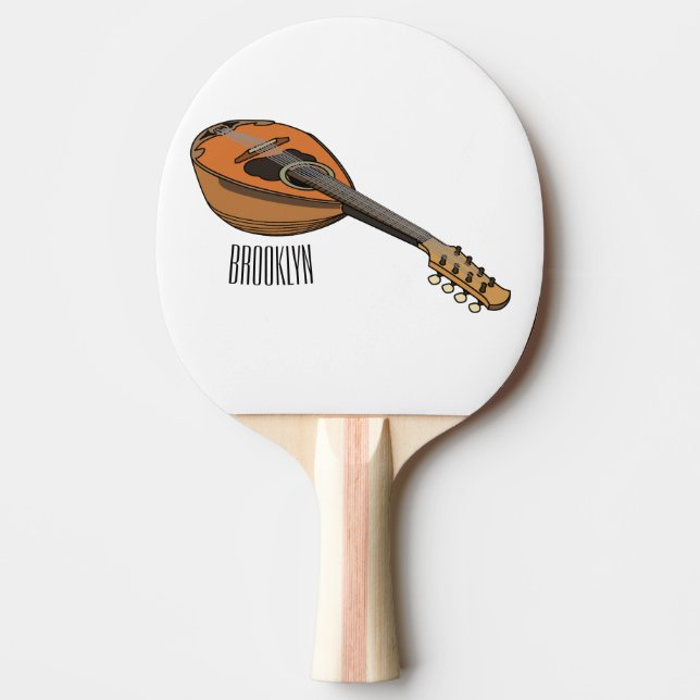 Pala De Ping Pong Ilustracion personalizado Mandolin (Anverso)