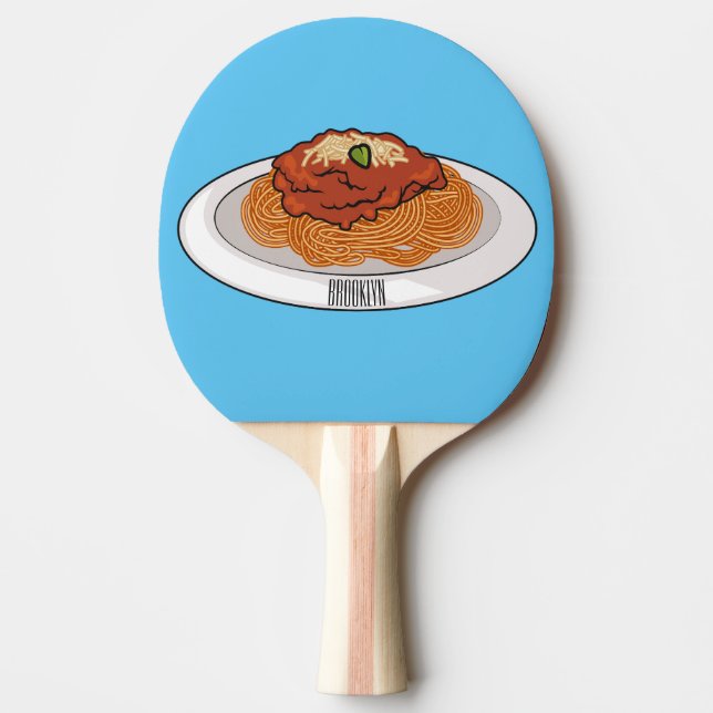 Pala De Ping Pong Ilustracion personalizado Spaghetti (Anverso)