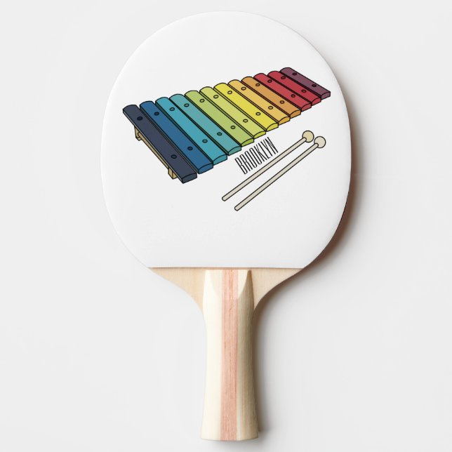 Pala De Ping Pong Ilustracion personalizado xilófono (Anverso)