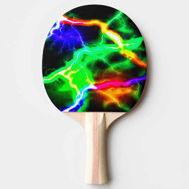 Pala De Ping Pong Impactante Fiesta NEON ilumina multicolor (Anverso)