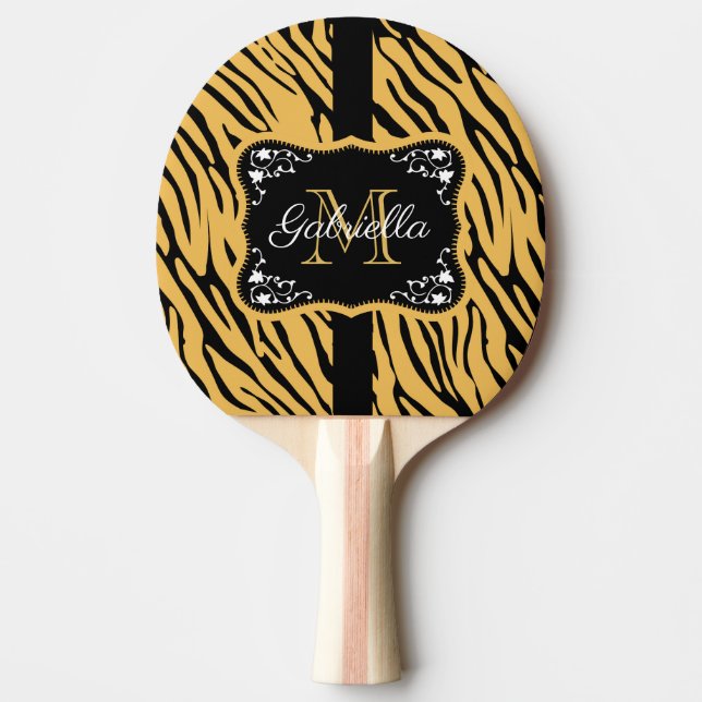 Pala De Ping Pong Impresión Cute Leopard (Anverso)