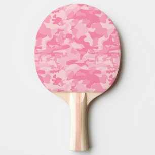 Pala De Ping Pong Impresión de camo rosa crudo