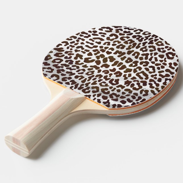 Pala De Ping Pong Impresión de chocolate leopardo (Ángulo trasero)