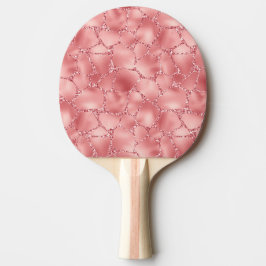 Pala De Ping Pong Impresión de jirafa Purpurina glitzy rosado