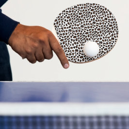 Pala De Ping Pong Impresión de leopardo blanco