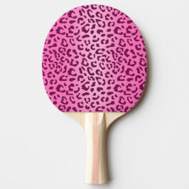 Pala De Ping Pong Impresión de leopardo rosa elegante