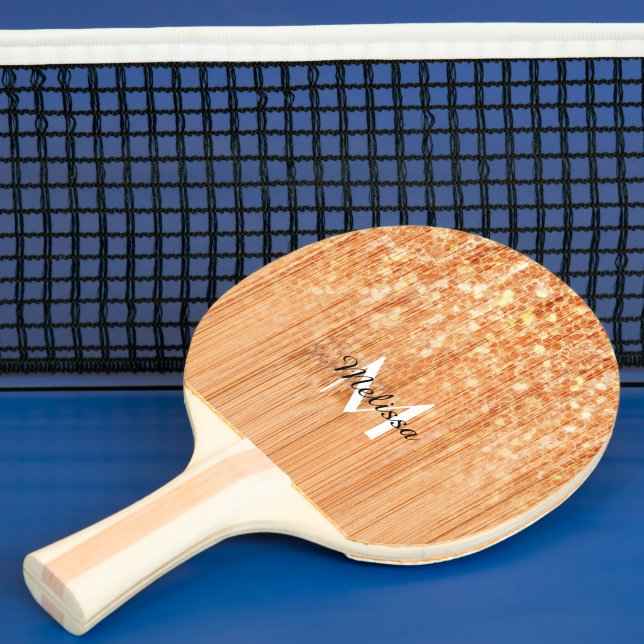 Pala De Ping Pong Impresión de madera de bambú de naranja espumosame (in situ)