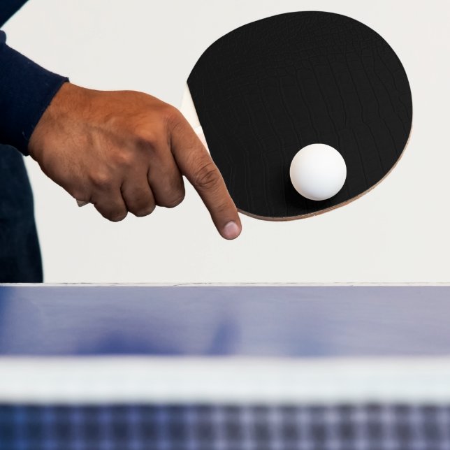 Pala De Ping Pong Impresión de piel de cocodrilo negro (in situ)