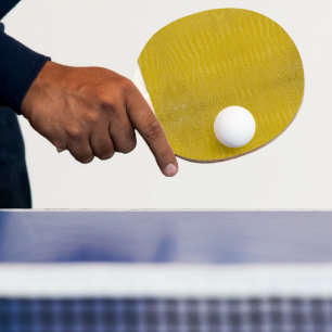 Pala De Ping Pong Impresión de textura de lagarto amarillo