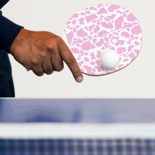 Pala De Ping Pong Impresión de vaca rosa