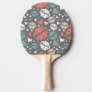 Pala De Ping Pong Impresión del beso y modelo del corazón