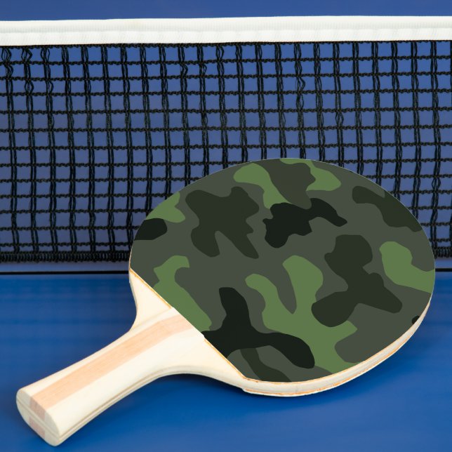 Pala De Ping Pong Impresión del camuflaje verde oscuro gris n.º 14 (in situ)