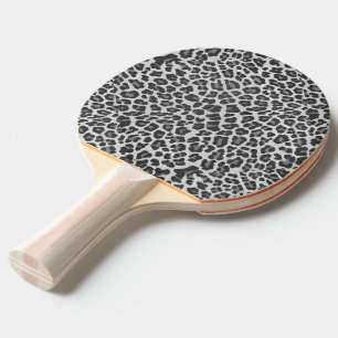 Pala De Ping Pong Impresión gris y gris clara del leopardo