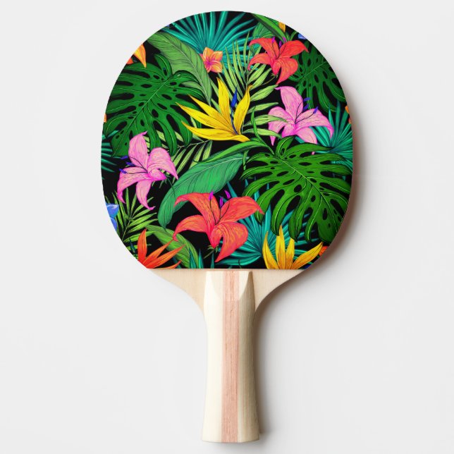 Pala De Ping Pong Impresión hawaiana (Anverso)