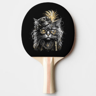 Pala De Ping Pong Impresionante gato steampunk 