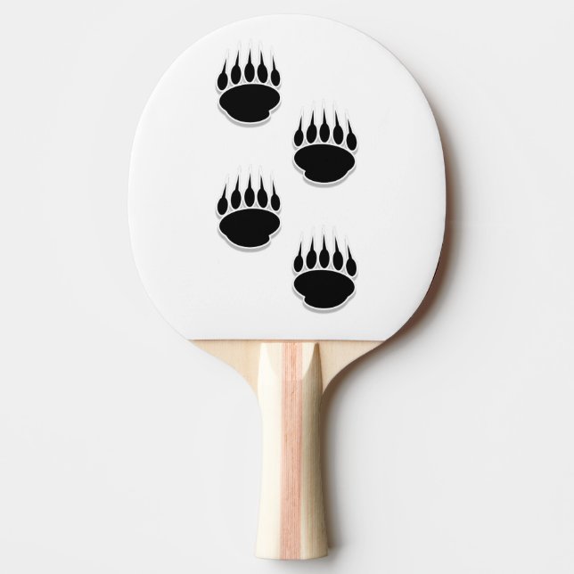 Pala De Ping Pong Impresiones de la pintura de oso negro (Anverso)