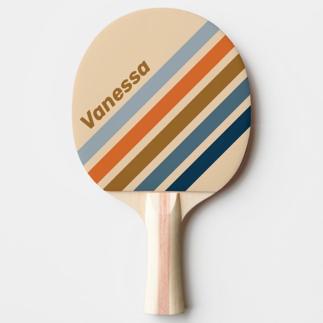 Pala De Ping Pong Indigo Horizon Angled Striping with Name (Anverso)