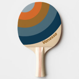 Pala De Ping Pong Indigo Horizon Circle Stripe with Name