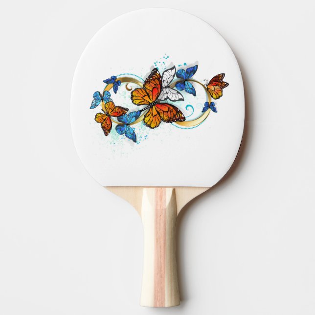 Pala De Ping Pong Infinidad de Mariposas Monarca (Anverso)