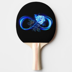 Pala De Ping Pong Infinito brillante con rosa azul