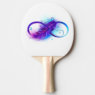 Pala De Ping Pong Infinito con plumas púrpura