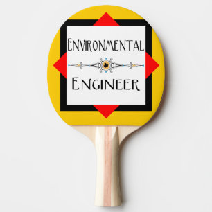 Pala De Ping Pong Ingeniero Ambiental Línea Decorativa