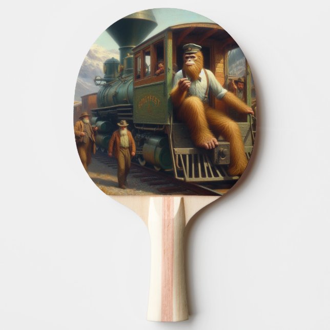 Pala De Ping Pong Ingeniero de trenes de pie (Anverso)