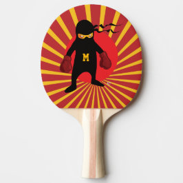 Pala De Ping Pong Inicial. Kawaii Cute Ninja para Nerd Geek.