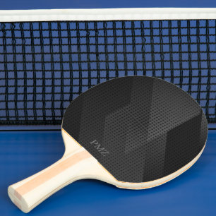 Pala De Ping Pong Iniciales Geométricas Negras Elegantes