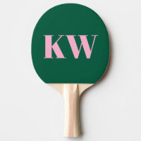 Iniciales Personalizadas Modernas Rosa Verde Monog