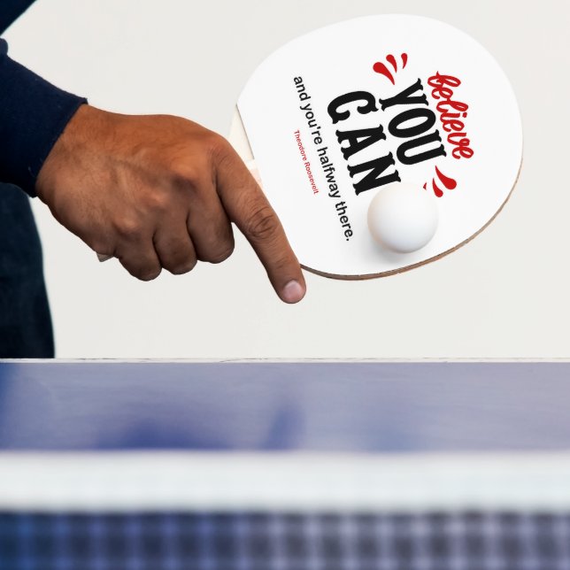 Pala De Ping Pong Inspirando una famosa cita presidencial (in situ)