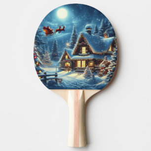 Pala De Ping Pong Invierno/Santa/Navidades/Nieve