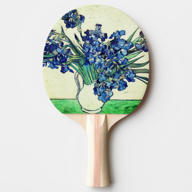 Pala De Ping Pong Irises (1890) de Vincent Van Gogh (Anverso)