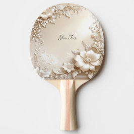 Pala De Ping Pong Ivory Flowers Ping Pong Paddle