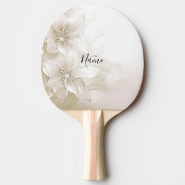 Pala De Ping Pong Ivory White Flowers Ping Pong Paddle