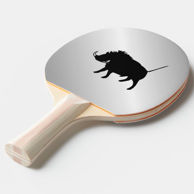 Pala De Ping Pong Jabalí Plateado (Ángulo trasero)