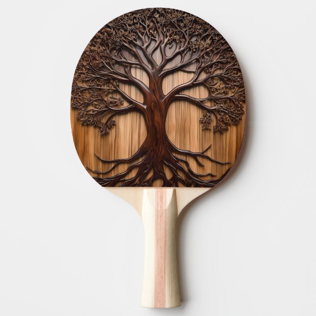 Pala De Ping Pong Jacaranda Tree: La naturaleza en la madera, (Anverso)