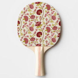 Pala De Ping Pong Jacobo Floral Big Pattern Reds Rosa Crema de oro