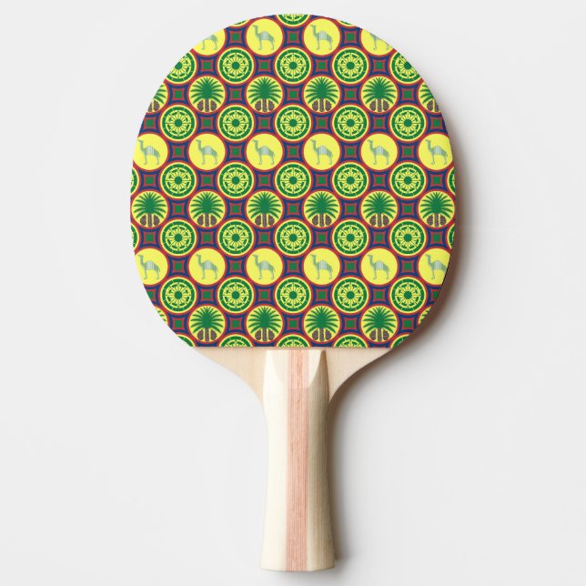Pala De Ping Pong Jamahiri ® Libya | Africa Pattern  (Anverso)