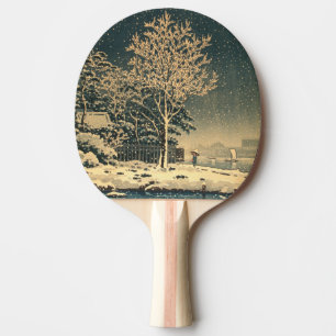 Pala De Ping Pong Japón Feudal Día de Invierno, Río Sumida en la Nie