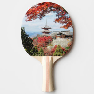 Pala De Ping Pong Japón, Kyoto. Templo Kiyomizu en color de otoño