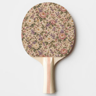 Pala De Ping Pong Jardín de rosas botánicas vintage y patrón de mari