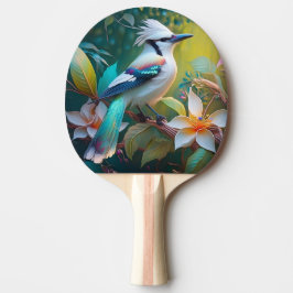 Pala De Ping Pong Jay Crested Verde azulada Winged