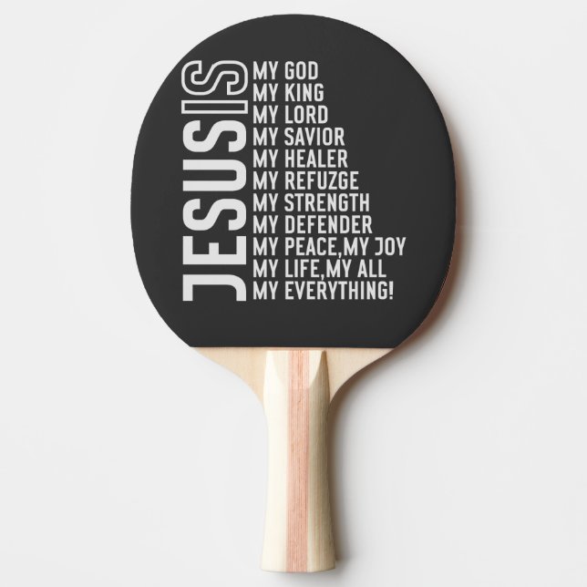 Pala De Ping Pong Jesús Es Mi... Todo (Anverso)