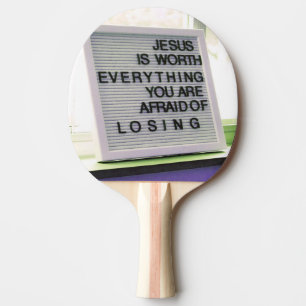 Pala De Ping Pong Jesús vale todo el Rótulo cristiano