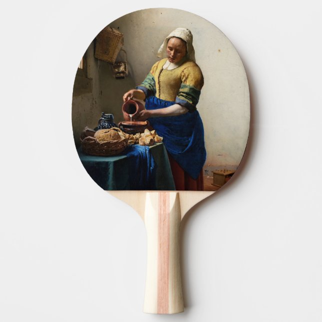 Pala De Ping Pong Johannes Vermeer - La Milkmaid (Anverso)
