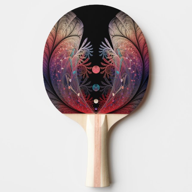 Pala De Ping Pong Jonglage Resumen arte fractal moderno de fantasía (Anverso)