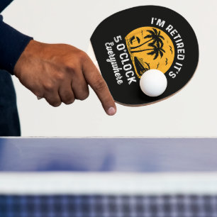 Pala De Ping Pong Jubilación Divertida Es Las 5 En Algún Lugar