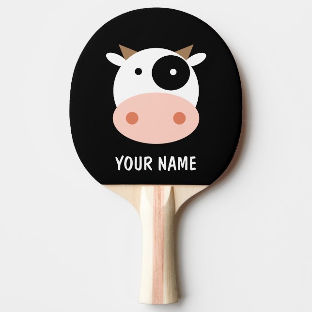 Pala De Ping Pong Juego de ping-pong de personalizado animal de vaca (Anverso)
