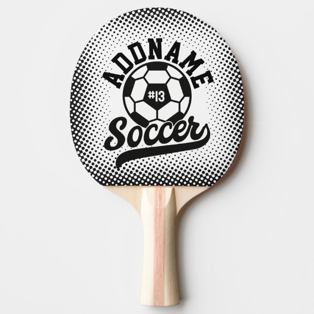 Pala De Ping Pong Jugador de fútbol AÑADIR NOMBRE Equipo de fútbol P (Anverso)